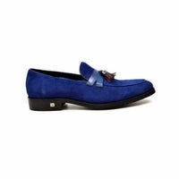 Thumbnail for British Walkers Space Men’s Navy Blue Leather Loafers