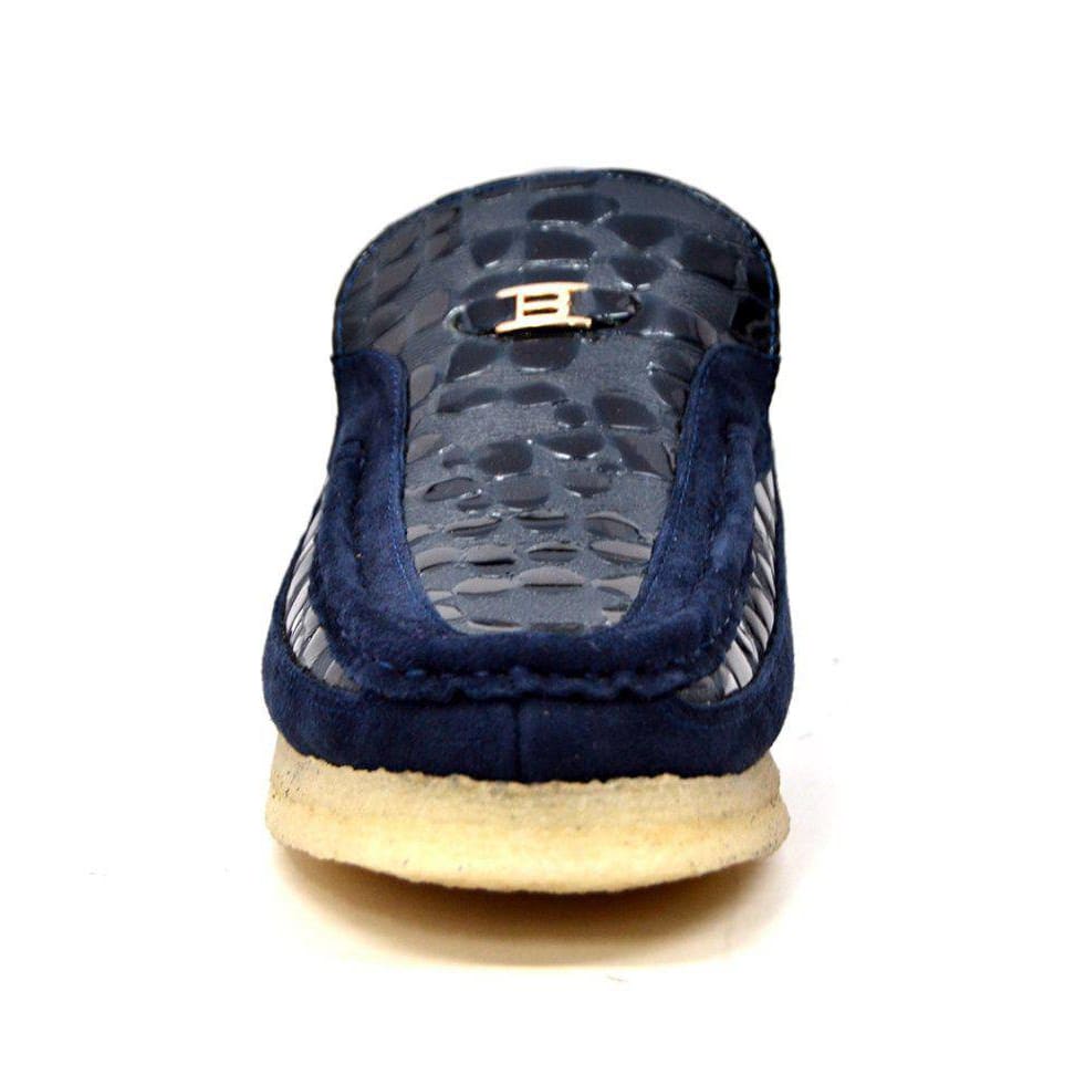 BritiSh Walkers Stone Pattern Men’s Suede Crepe Sole Slip - On Shoes – Handcrafted Textured Classic With Retro Urban Style Shoes by British Walkers – Don't Panic Shoes