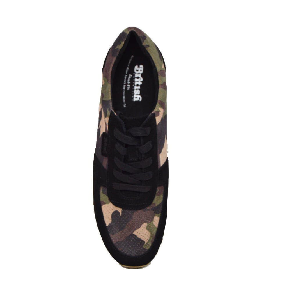 British Walkers Surrey Men’s Black Camo Casual Sneakers