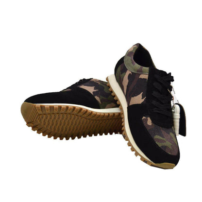 British Walkers Surrey Men's Black Camo Low Top Sneakers Shoes by British Walkers – Don't Panic Shoes