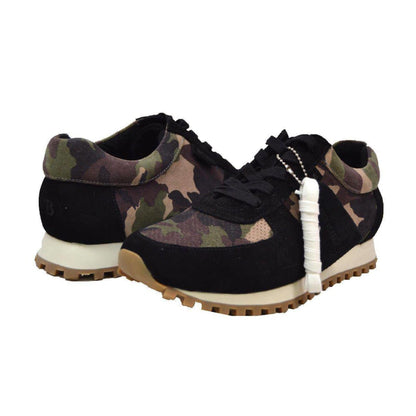 British Walkers Surrey Men's Black Camo Low Top Sneakers Shoes by British Walkers – Don't Panic Shoes