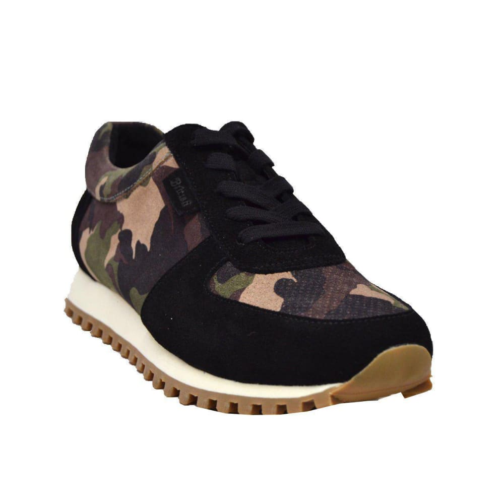 British Walkers Surrey Men's Black Camo Low Top Sneakers Shoes by British Walkers – Don't Panic Shoes