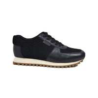 Thumbnail for British Walkers Surrey Men’s Black Leather Casual Sneakers