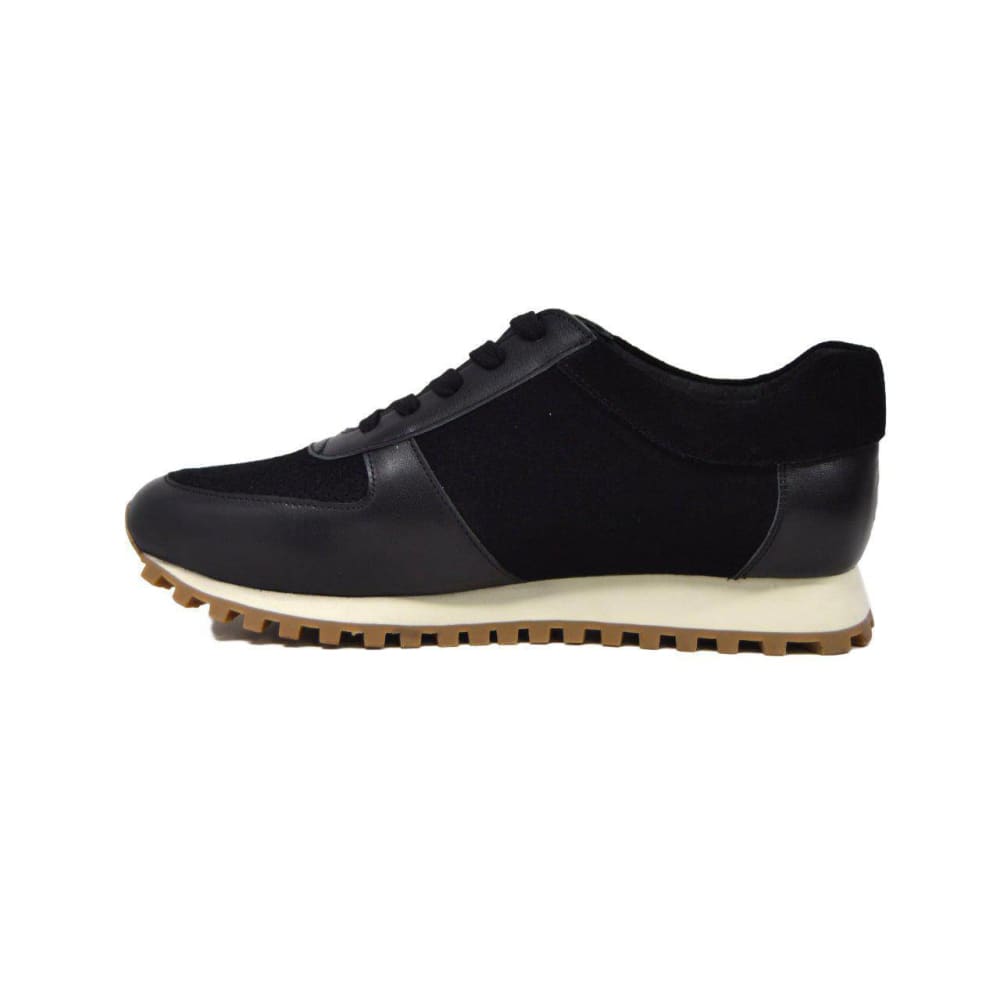 British Walkers Surrey Men’s Black Leather Casual Sneakers