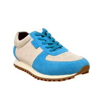 Thumbnail for British Walkers Surrey Men’s Blue Cream Suede Sneakers