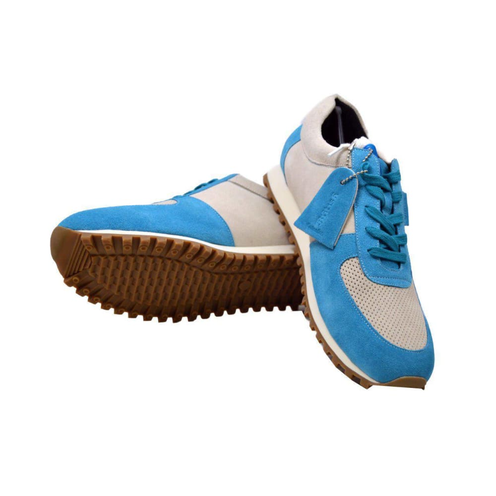British Walkers Surrey Men’s Blue Cream Suede Sneakers