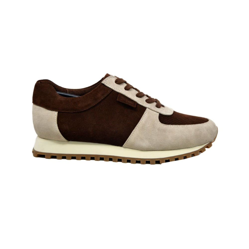 British Walkers Surrey Men’s Brown Cream Suede Sneakers