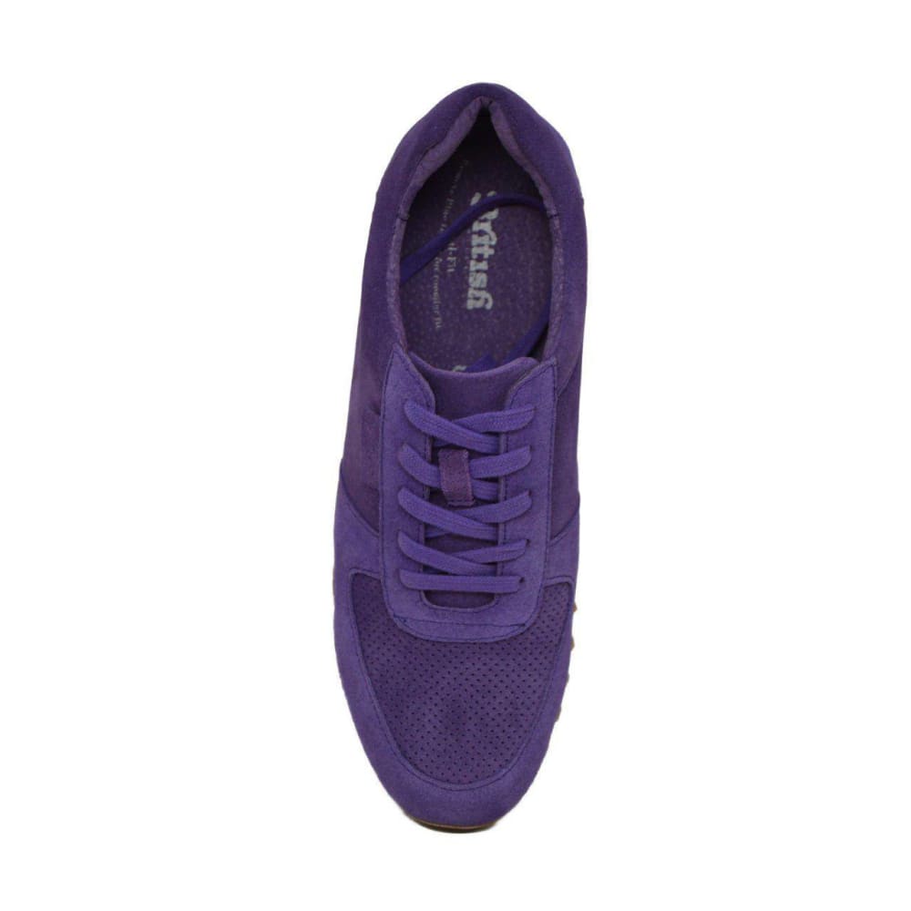 British Walkers Surrey Men's Purple Low Top Sneakers Shoes by British Walkers – Don't Panic Shoes
