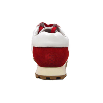 British Walkers Surrey Men's Red And Beige Low Top Sneakers Shoes by British Walkers – Don't Panic Shoes