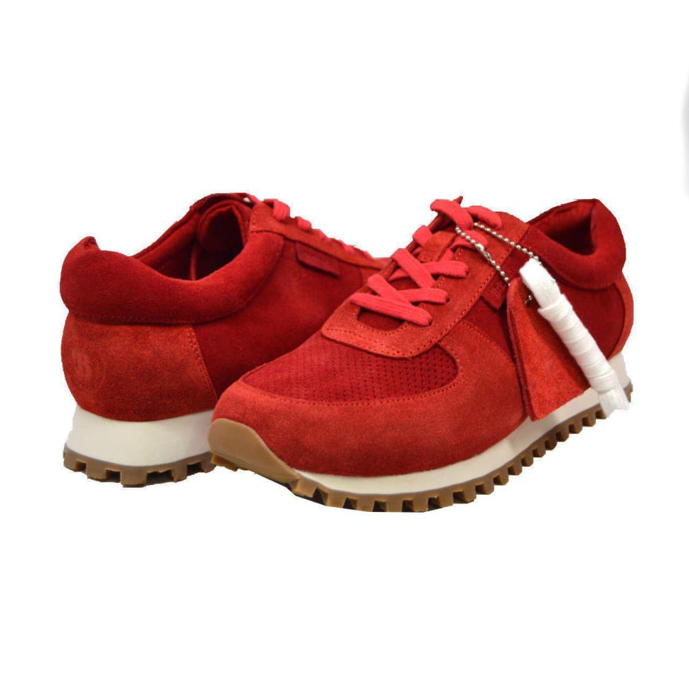 British Walkers Surrey Men's Red Low Top Sneakers Shoes by British Walkers – Don't Panic Shoes