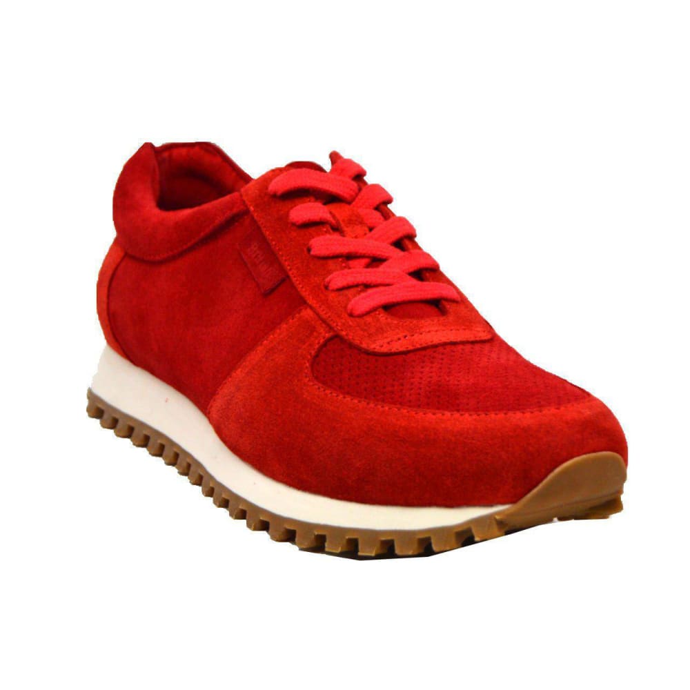 British Walkers Surrey Men's Red Low Top Sneakers Shoes by British Walkers – Don't Panic Shoes