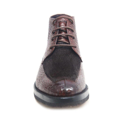 British Walkers Unique Men's Leather And Pony Skin High Top Boots Shoes by British Walkers – Don't Panic Shoes