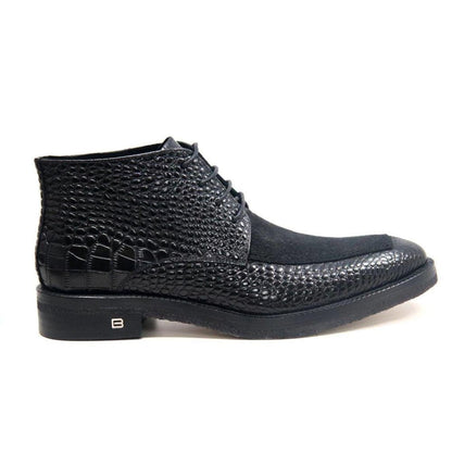 British Walkers Unique Men's Leather And Pony Skin High Top Boots Shoes by British Walkers – Don't Panic Shoes