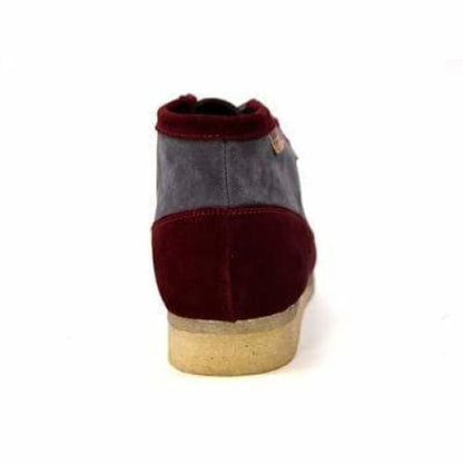 BritiSh Walkers Walker 100 – Burgundy & Gray Suede Men’s Chukka Boot | Smooth Two - Tone Craft With Modern Refined Style Shoes by British Walkers – Don't Panic Shoes