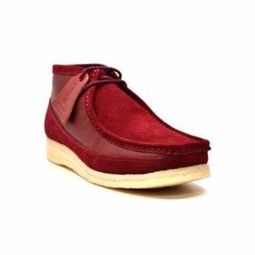 BritiSh Walkers Walker 100 – Burgundy Suede & Leather Men’s Chukka Boot | Deep Two - Texture Craft With Confident British Luxe Style Shoes by British Walkers – Don't Panic Shoes