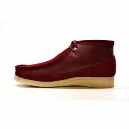BritiSh Walkers Walker 100 – Burgundy Suede & Leather Men’s Chukka Boot | Deep Two - Texture Craft With Confident British Luxe Style Shoes by British Walkers – Don't Panic Shoes