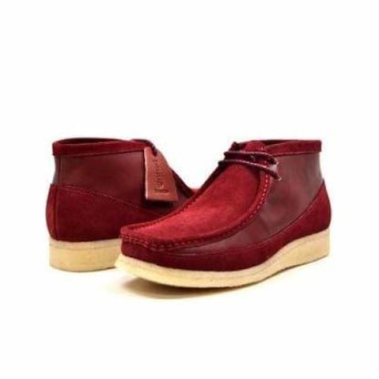 BritiSh Walkers Walker 100 – Burgundy Suede & Leather Men’s Chukka Boot | Deep Two - Texture Craft With Confident British Luxe Style Shoes by British Walkers – Don't Panic Shoes