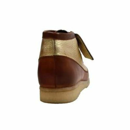 BritiSh Walkers Walker 100 – Cognac & Gold Leather Men’s Chukka Boot | Prestige Two - Tone Craft With Gilded British Style Shoes by British Walkers – Don't Panic Shoes