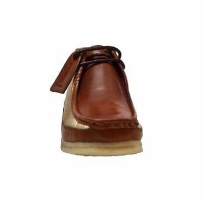 BritiSh Walkers Walker 100 – Cognac & Gold Leather Men’s Chukka Boot | Prestige Two - Tone Craft With Gilded British Style Shoes by British Walkers – Don't Panic Shoes