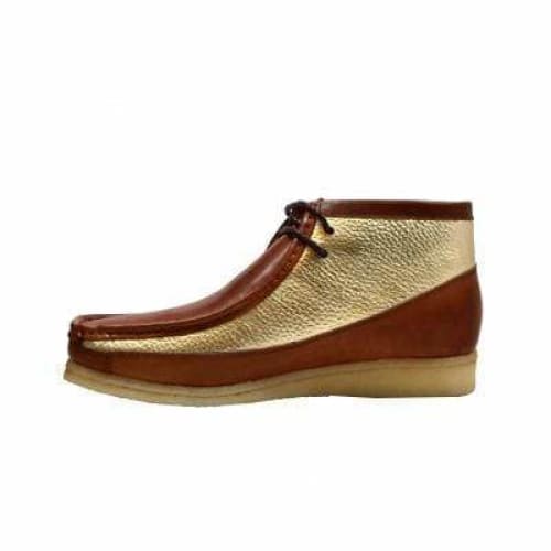 BritiSh Walkers Walker 100 – Cognac & Gold Leather Men’s Chukka Boot | Prestige Two - Tone Craft With Gilded British Style Shoes by British Walkers – Don't Panic Shoes