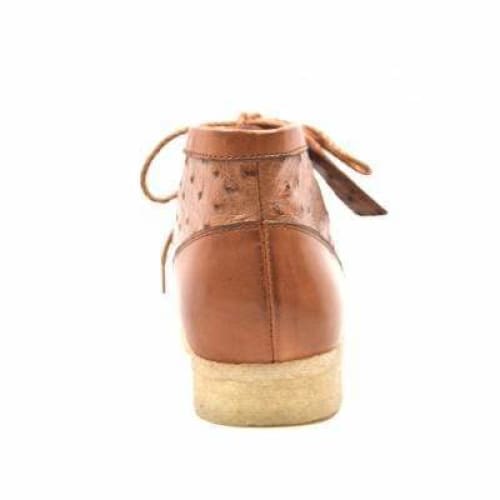 BritiSh Walkers Walker 100 – Cognac Ostrich Leather Men’s Chukka Boot | Exotic Craft With Heritage Prestige Style Shoes by British Walkers – Don't Panic Shoes