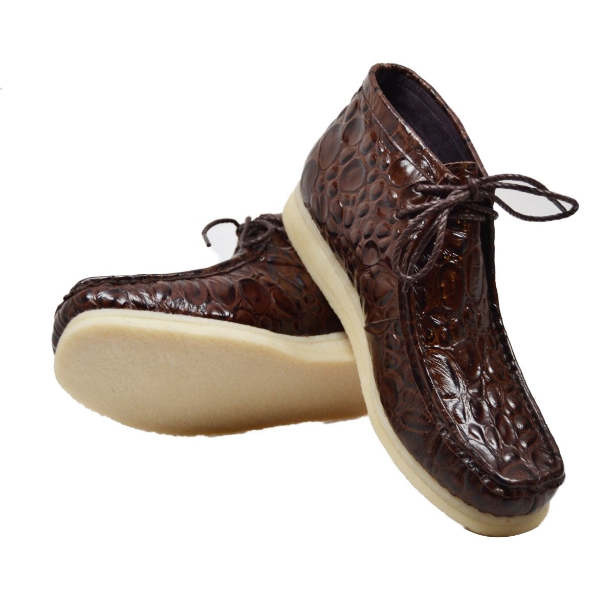 BritiSh Walkers Walker 100 Croc Men’s Crocodile Leather Chukka Boots – Handcrafted Limited Edition Icon Of Exotic British Luxury Lace Up by British Walkers – Don't Panic Shoes