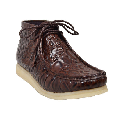 BritiSh Walkers Walker 100 Croc Men’s Crocodile Leather Chukka Boots – Handcrafted Limited Edition Icon Of Exotic British Luxury Lace Up by British Walkers – Don't Panic Shoes