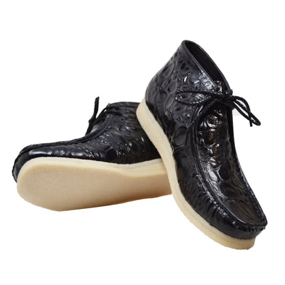 BritiSh Walkers Walker 100 Croc Men’s Crocodile Leather Chukka Boots – Handcrafted Limited Edition Icon Of Exotic British Luxury Lace Up by British Walkers – Don't Panic Shoes