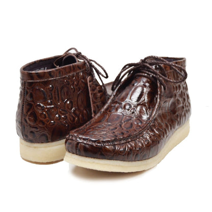BritiSh Walkers Walker 100 Croc Men’s Crocodile Leather Chukka Boots – Handcrafted Limited Edition Icon Of Exotic British Luxury Lace Up by British Walkers – Don't Panic Shoes