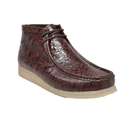BritiSh Walkers Walker 100 Croc Men’s Crocodile Leather Chukka Boots – Handcrafted Limited Edition Icon Of Exotic British Luxury Lace Up by British Walkers – Don't Panic Shoes