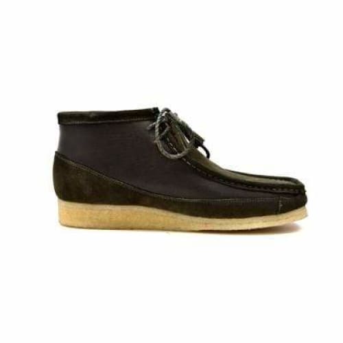 BritiSh Walkers Walker 100 – Dark Green Leather & Suede Men’s Chukka Boot | Deep - Tone Two - Texture Craft With Refined British Power Shoes by British Walkers – Don't Panic Shoes