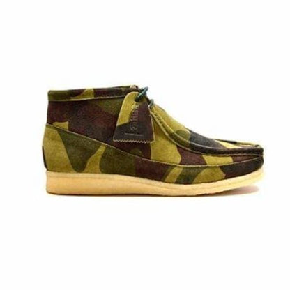 BritiSh Walkers Walker 100 – Green Camo Leather & Suede Men’s Chukka Boot | Urban Combat - Inspired Craft With British Luxe Precision Shoes by British Walkers – Don't Panic Shoes
