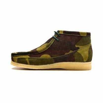 BritiSh Walkers Walker 100 – Green Camo Leather & Suede Men’s Chukka Boot | Urban Combat - Inspired Craft With British Luxe Precision Shoes by British Walkers – Don't Panic Shoes