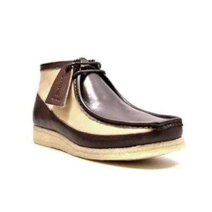 BritiSh Walkers Walker 100 Men’s Brown & Beige Leather Chukka Boots – HAndcrafted Dual - Tone Classic Of Heritage Luxury and Refined Comfort Shoes by British Walkers – Don't Panic Shoes