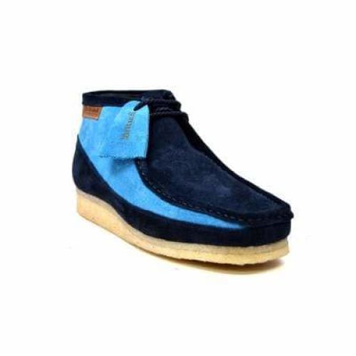 BritiSh Walkers Walker 100 – Navy & Sky Blue Suede Men’s Chukka Boot | Two - Tone Craft With Modern Street Elegance Shoes by British Walkers – Don't Panic Shoes
