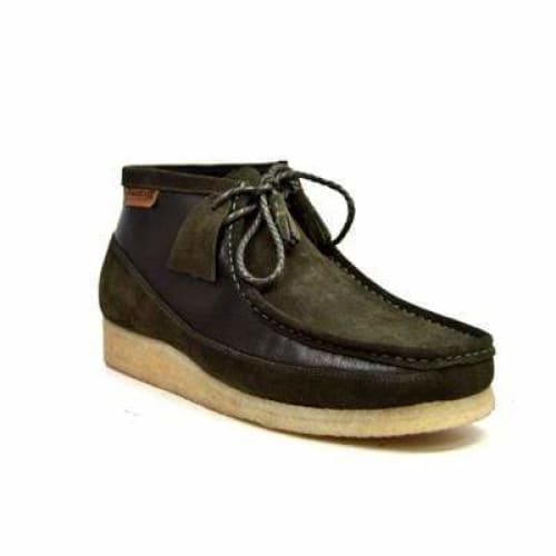 British Walkers Walker 100 Wallabee Boots Men's Green Leather and Suede