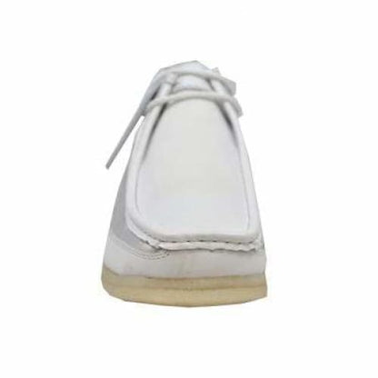 BritiSh Walkers Walker 100 – White & Silver Leather Men’s Chukka Boot | Clean Two - Tone Craft With Refined Urban Style Shoes by British Walkers – Don't Panic Shoes