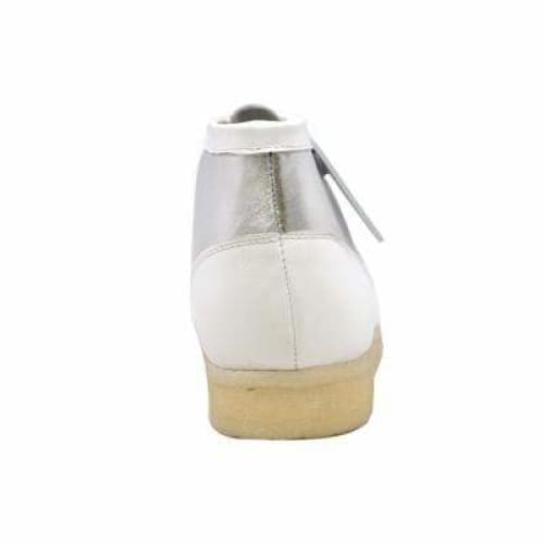 BritiSh Walkers Walker 100 – White & Silver Leather Men’s Chukka Boot | Clean Two - Tone Craft With Refined Urban Style Shoes by British Walkers – Don't Panic Shoes