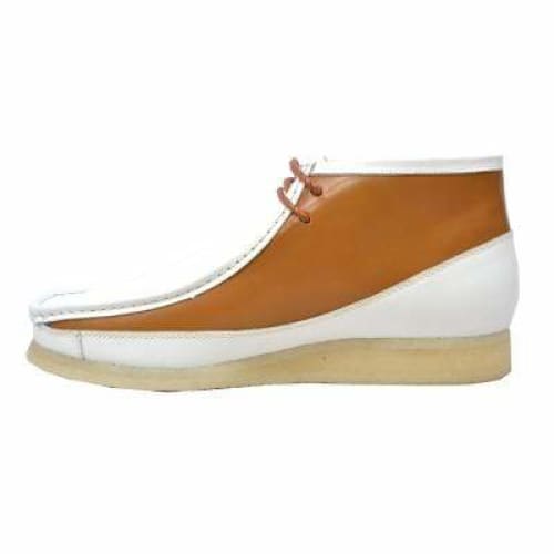 BritiSh Walkers Walker 100 – White & Tan Leather Men’s Chukka Boot | Classic Two - Tone Craft With Modern Sophisticated Style Shoes by British Walkers – Don't Panic Shoes
