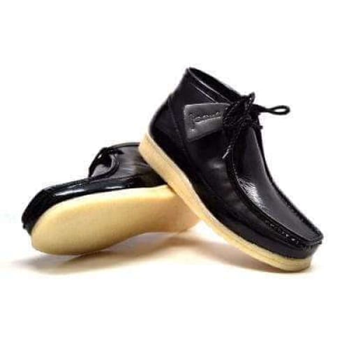 British Walkers Wallabee Boots Men’s Walker 100 Black Patent