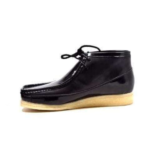 British Walkers Wallabee Boots Men's Walker 100 Black Patent Leather