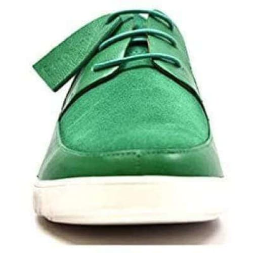 British Walkers Westminster Bally Style Men's Green Leather And Suede Low Top Sneakers Shoes by British Walkers – Don't Panic Shoes