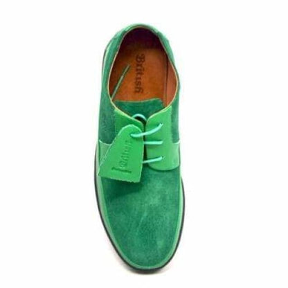 British Walkers Westminster Bally Style Men's Green Leather And Suede Low Top Sneakers Shoes by British Walkers – Don't Panic Shoes