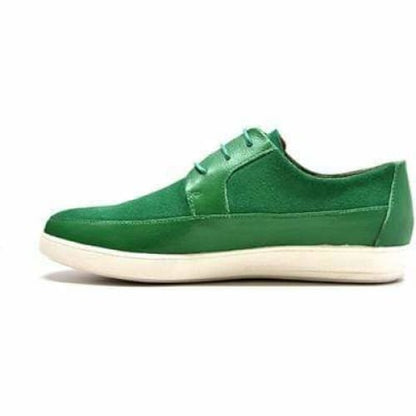 British Walkers Westminster Bally Style Men's Green Leather And Suede Low Top Sneakers Shoes by British Walkers – Don't Panic Shoes