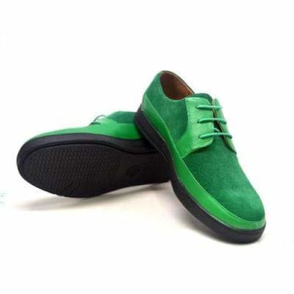 British Walkers Westminster Bally Style Men's Green Leather And Suede Low Top Sneakers Shoes by British Walkers – Don't Panic Shoes