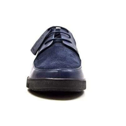 British Walkers Westminster Bally Style Men's Navy Blue Leather And Suede Low Top Sneakers Shoes by British Walkers – Don't Panic Shoes