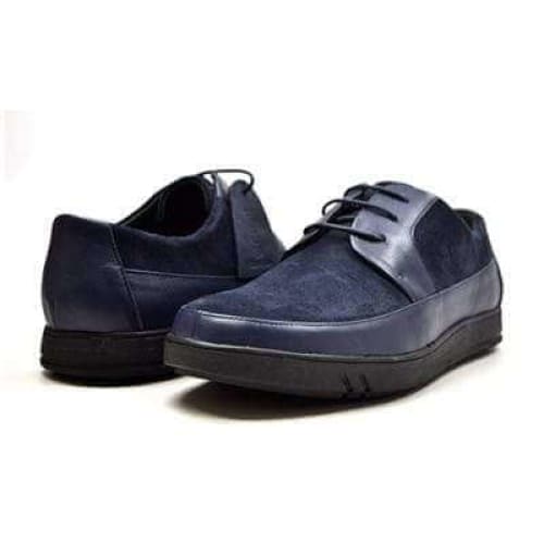 British Walkers Westminster Bally Style Men's Navy Blue Leather And Suede