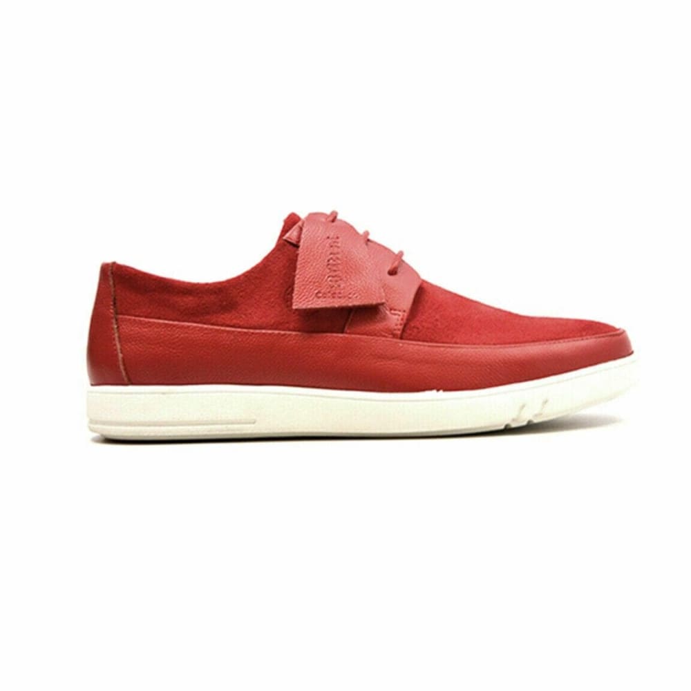 British Walkers Westminster Bally Style Men's Red Leather And Suede Low Top Sneakers Shoes by British Walkers – Don't Panic Shoes