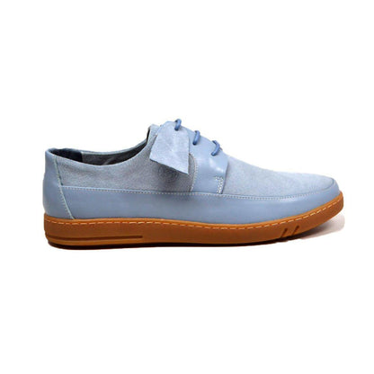 British Walkers Westminster Bally Style Men's Sky Blue Low Top Sneakers Shoes by British Walkers – Don't Panic Shoes