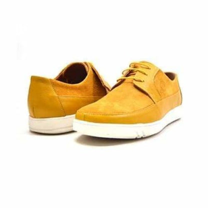 British Walkers Westminster Bally Style Men's Yellow Leather And Suede Low Top Sneakers Shoes by British Walkers – Don't Panic Shoes